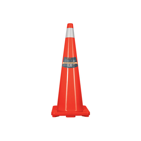 CONO-90R Cono de precaución de 90 cm de PVC con reflejante, Truper