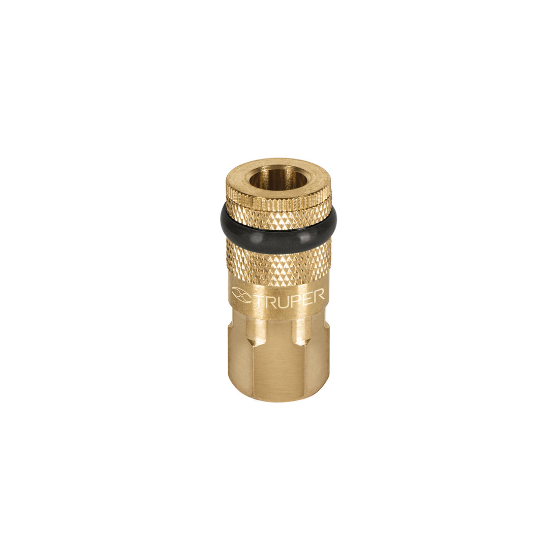 COPLE-HEM-1/4 Cople rápido de latón, hembra, cuerda 1/4" NPT, TRUPER