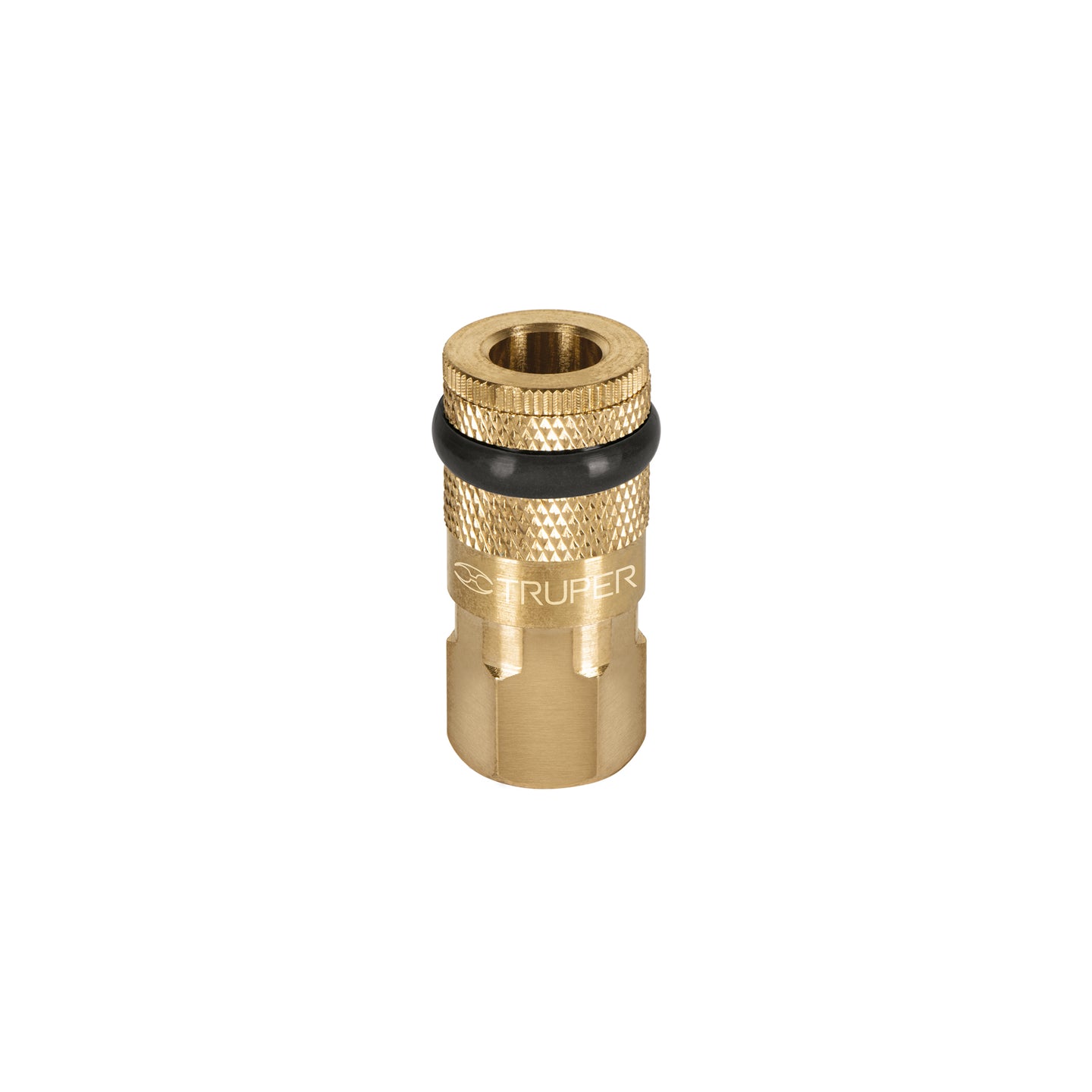 COPLE-HEM-1/4 Cople rápido de latón, hembra, cuerda 1/4" NPT, TRUPER