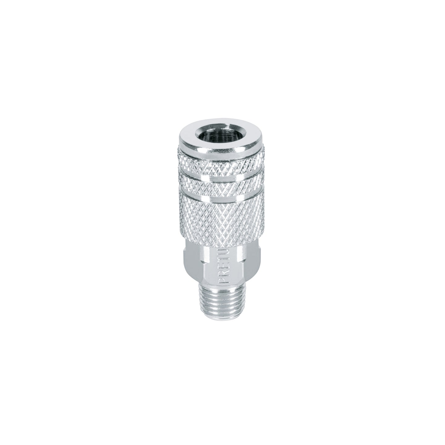 COPLE-MA-1/4P Cople rápido de acero, macho, cuerda 1/4" NPT, PRETUL