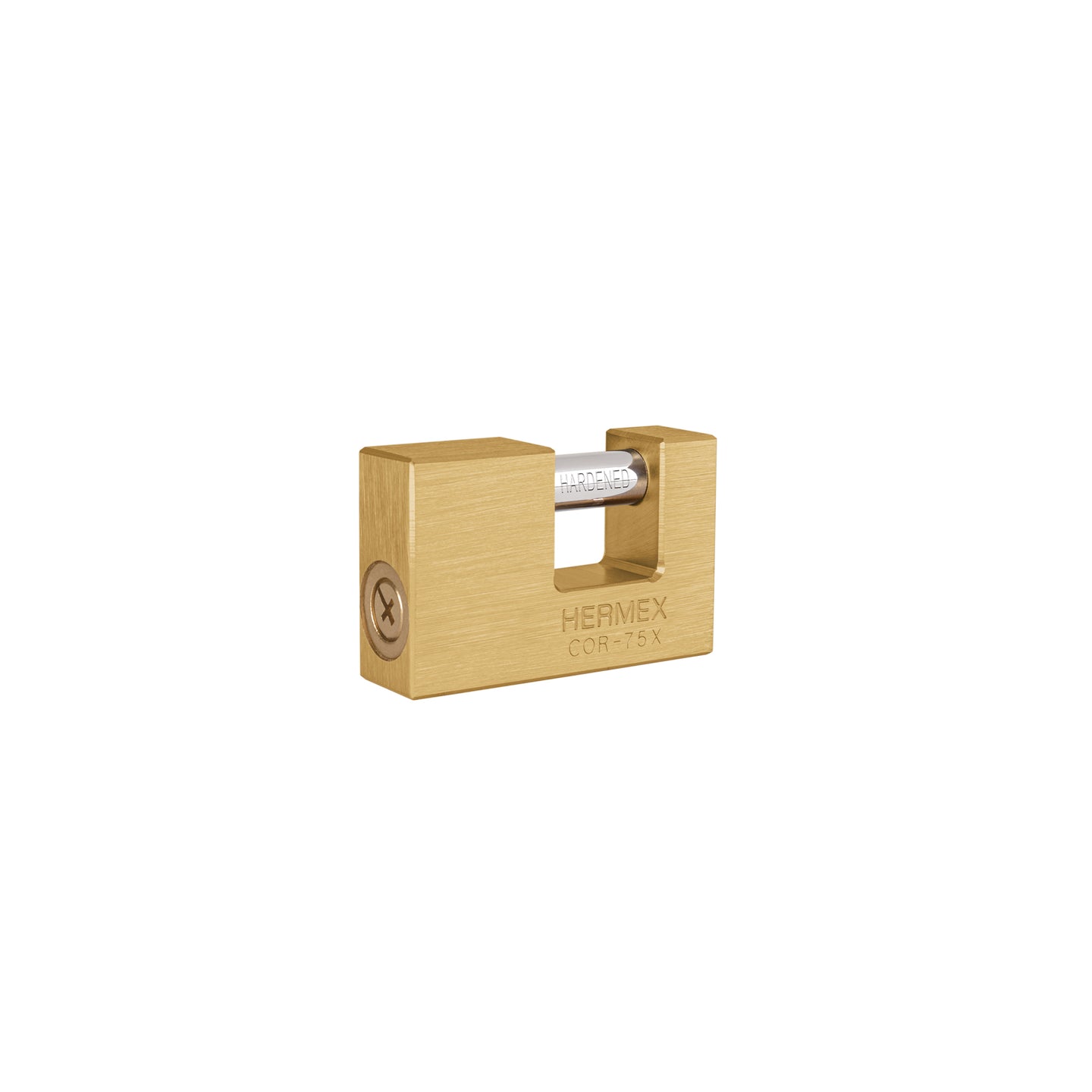 COR-75X Candado antipalanca, 75mm, cuerpo de latón, llave tetra