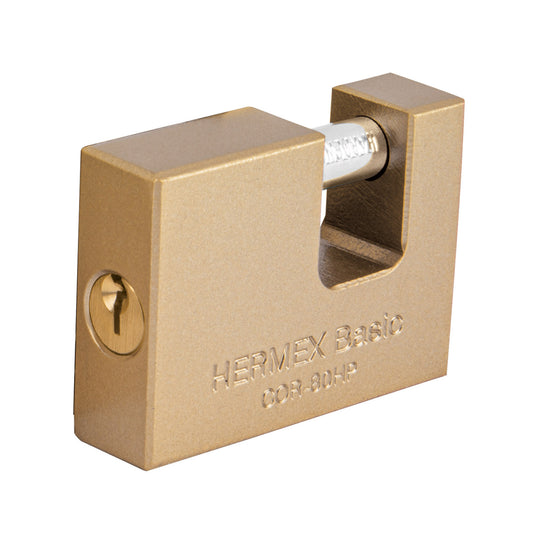 COR-80HP Candado antipalanca 80 mm cuerpo de hierro, HERMEX BASIC