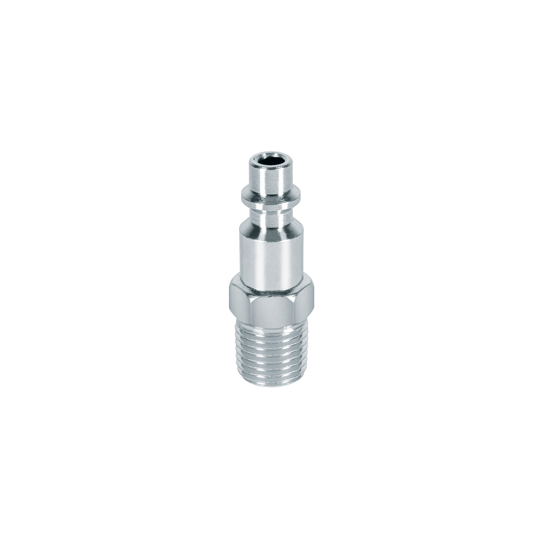 CORAL-MA-1/4P Conector rápido de acero, macho, cuerda 1/4" NPT, PRETUL