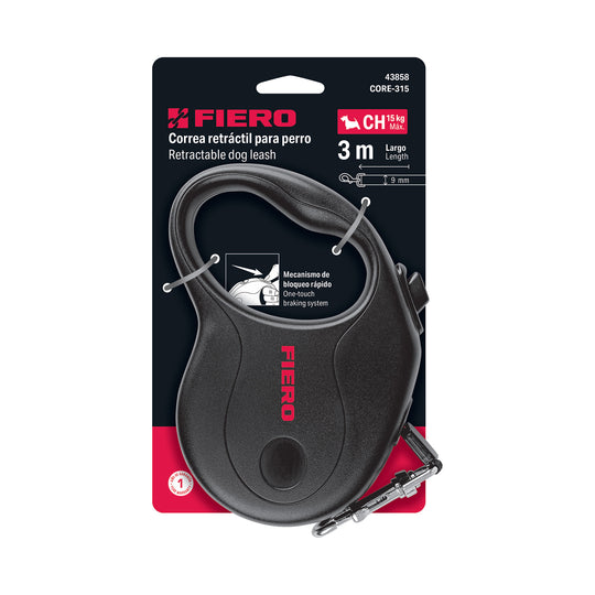 Retractor Herramientas Fiero CORE-315 3m ABS | Broche 360° Bloqueo Rápido