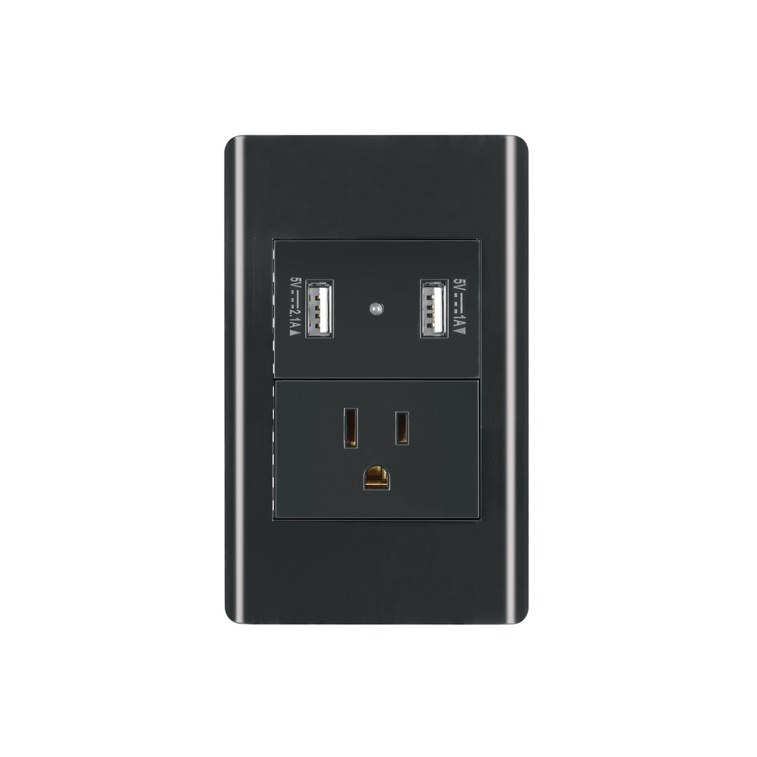 COUSB-LN Placa armada negra contacto y 2 puertos USB 1.5 mód, Lisboa
