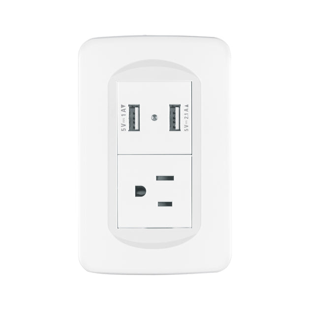 COUSB-TB Placa armada 1contacto y 2 puertos USB 1.5 módulos, Toledo