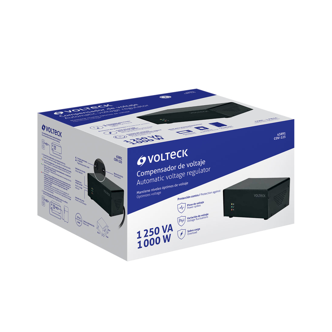 Regulador de Voltaje Volteck COV-125 | Protección 105-125V