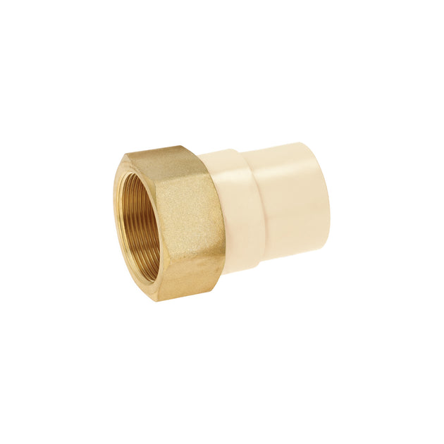 CPVC-645 Adaptador CPVC, 1-1/2", hembra inserto metálico-latón, FOSET