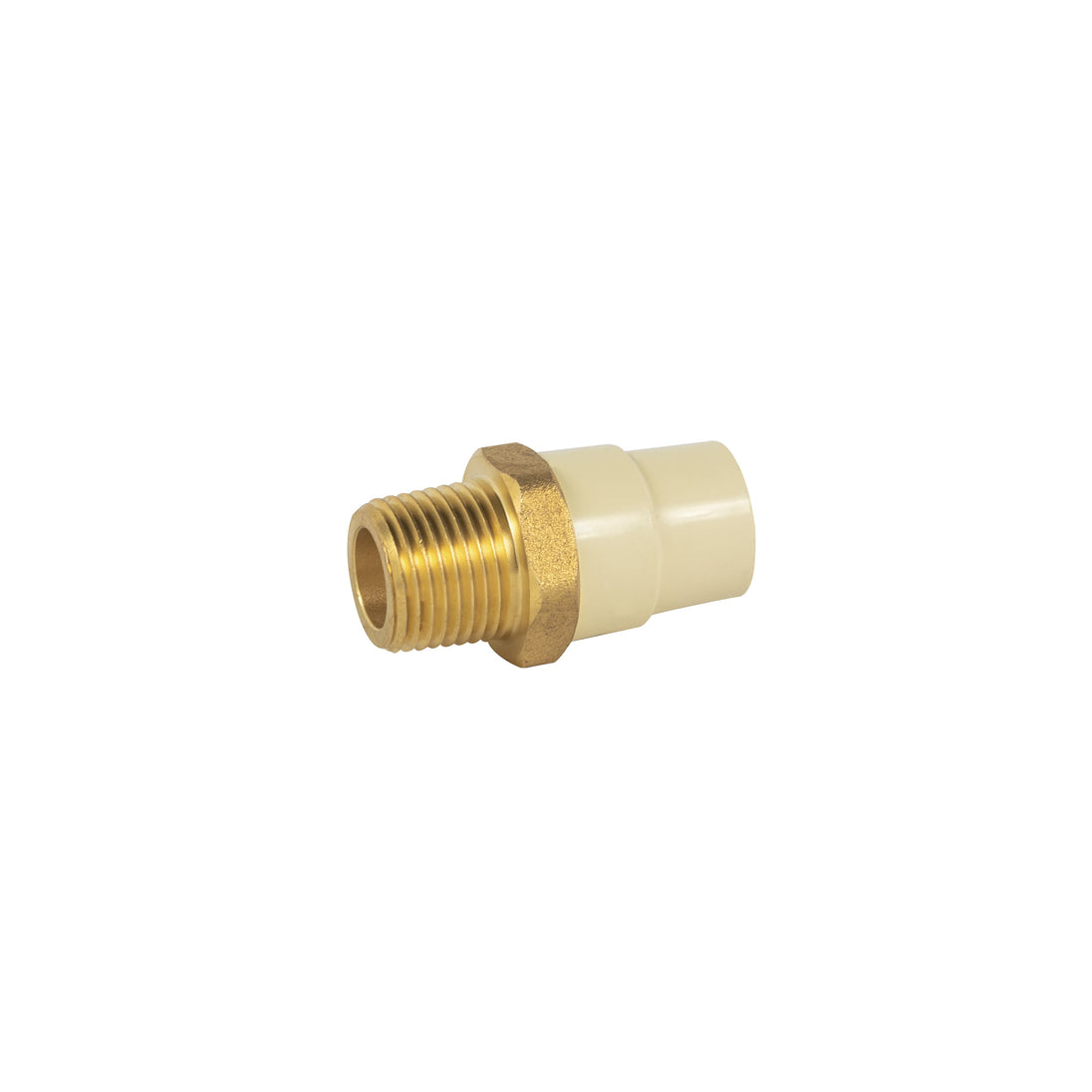 CPVC-651 Adaptador macho de CPVC 1/2" con inserto de latón, FOSET