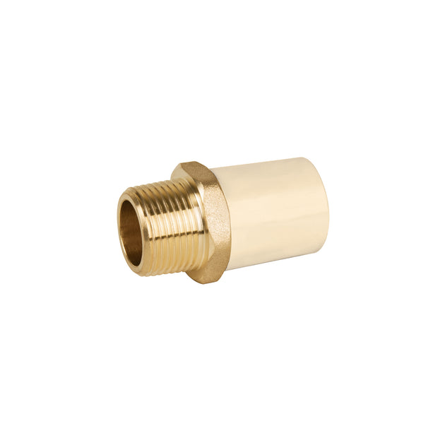 CPVC-652 Adaptador macho de CPVC 3/4" con inserto de latón, FOSET