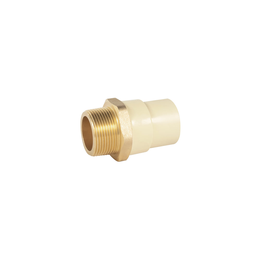 CPVC-654 Adaptador macho de CPVC 1-1/4" con inserto de latón, FOSET
