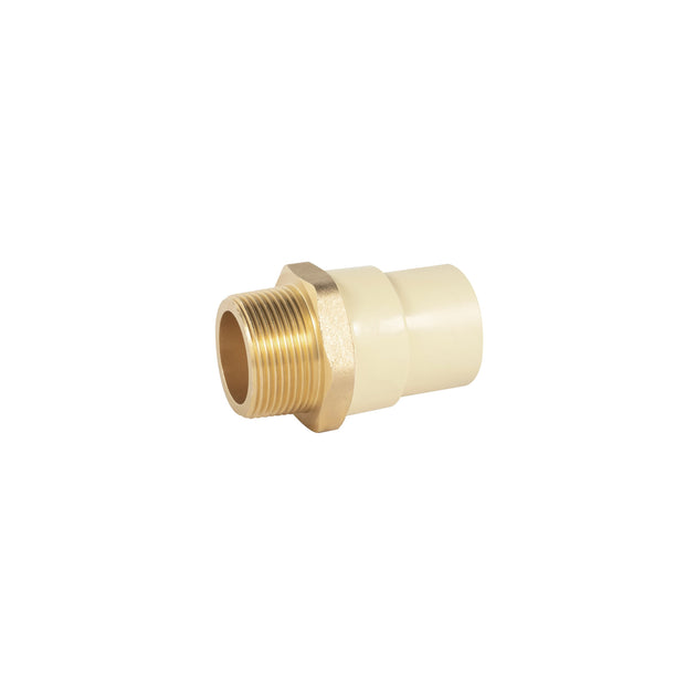 CPVC-654 Adaptador macho de CPVC 1-1/4" con inserto de latón, FOSET