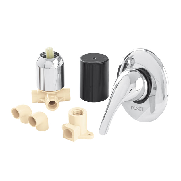 CPVC-KIT-M Kit de instalación p/regadera CPVC 1/2" con monomando, FOSET