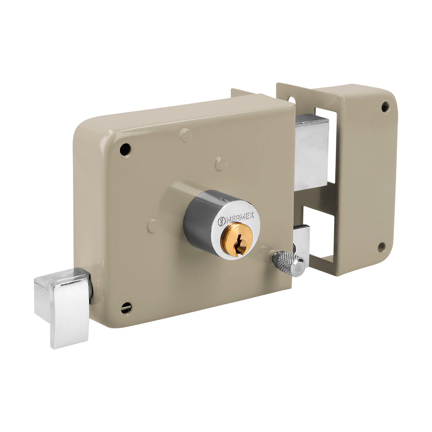 CS-70DB Cerradura sobreponer der clásica, llave tradicional, blíster