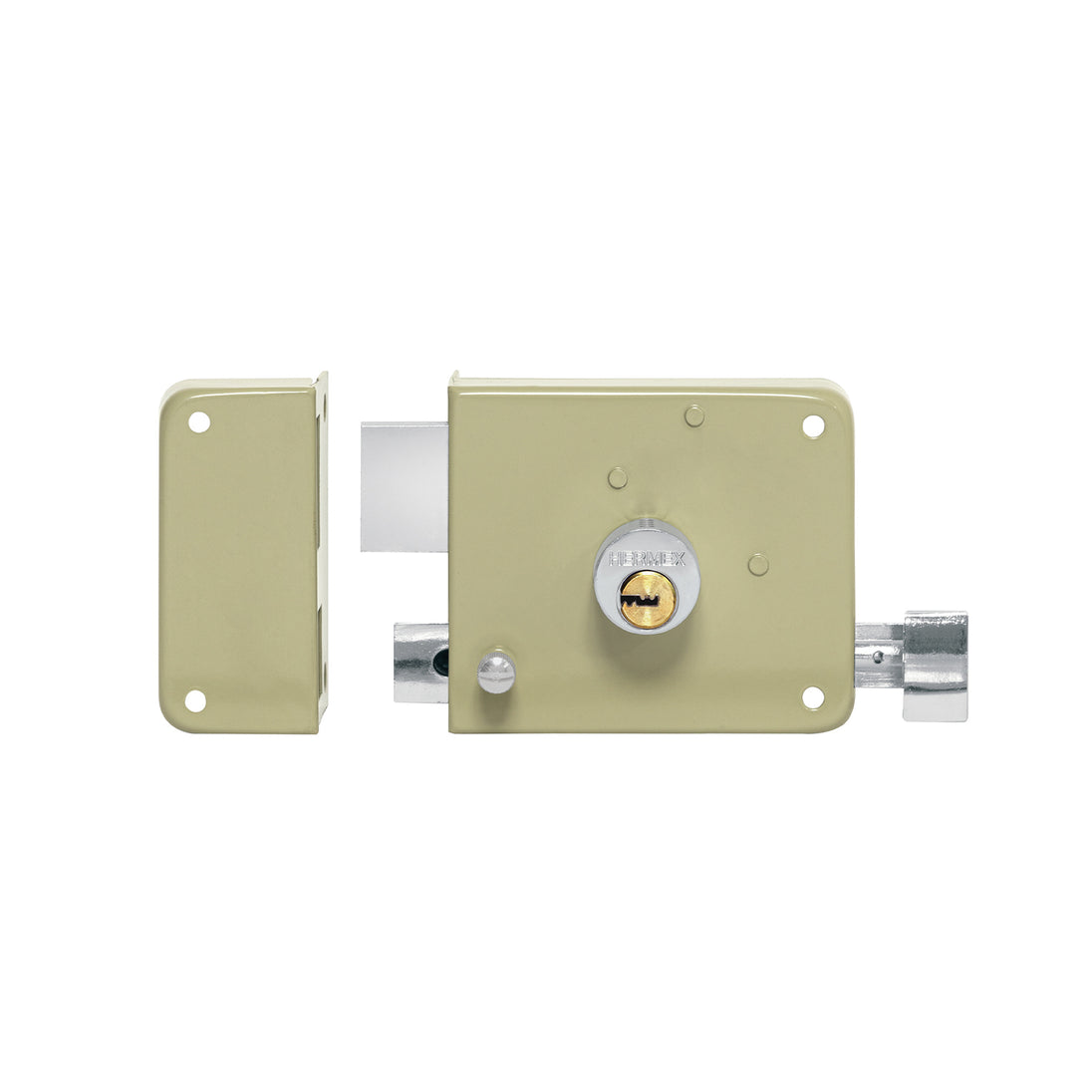 CS-75IQ Cerradura sobreponer izq instala-fácil, llave puntos, caja