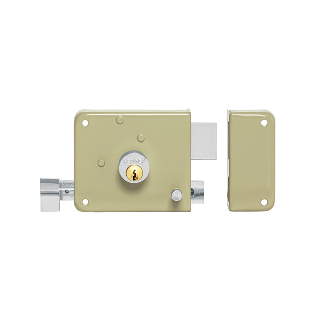 CS-75IQB Cerradura sobreponer izq instala-fácil, llave puntos,blíster