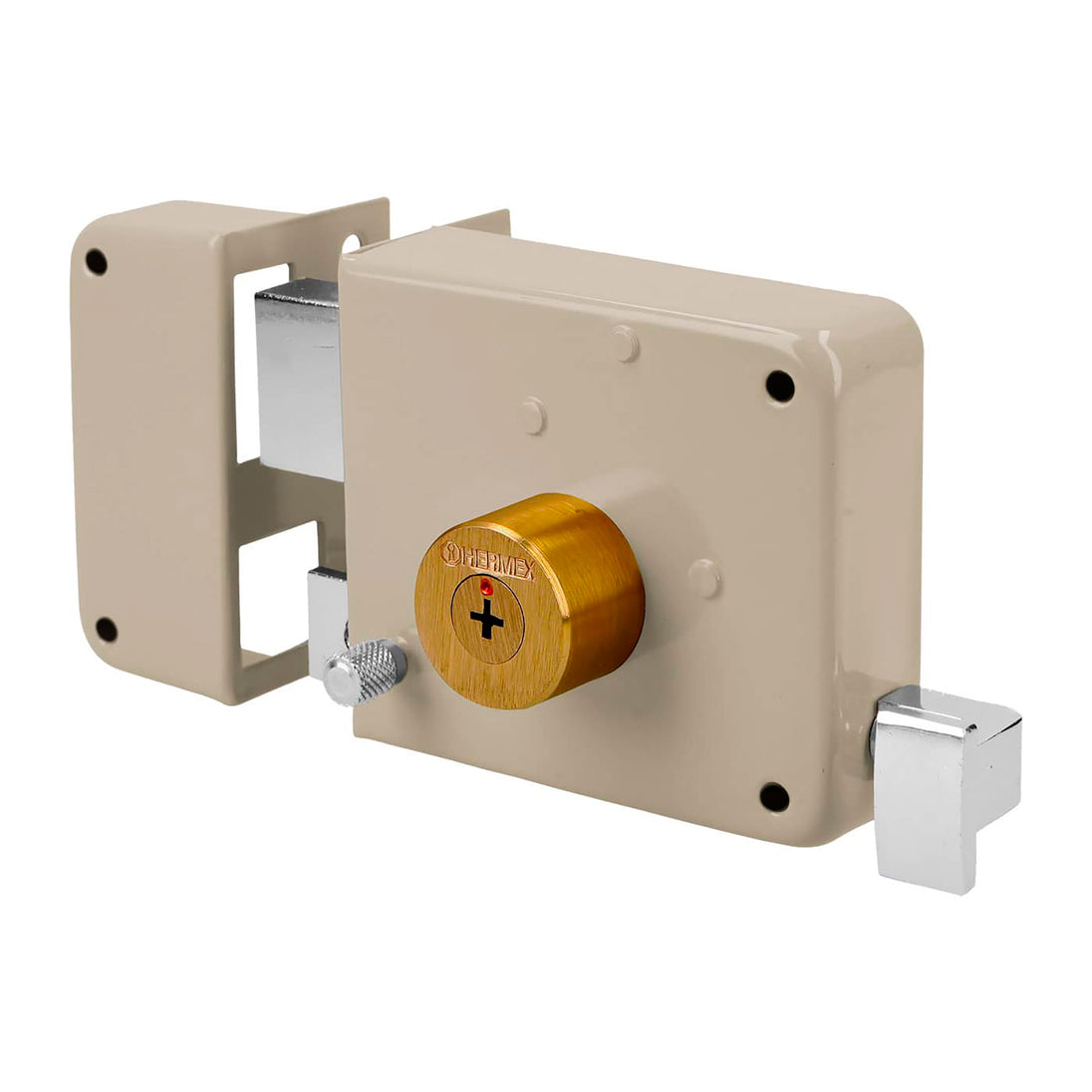 CS-80I Cerradura sobreponer izquierda clásica, llave tetra, caja