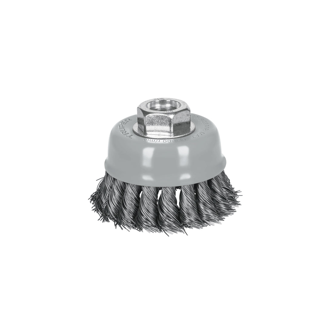 CT-608MR Carda copa 3" alambre trenzado fino, Multi-rosca, Truper