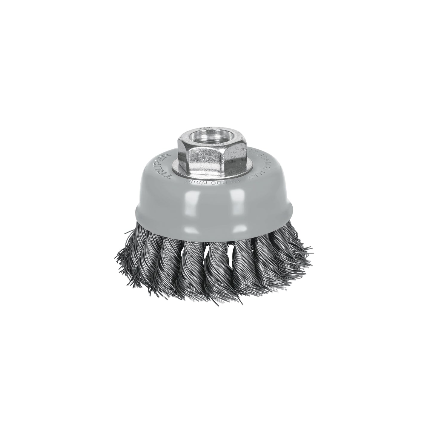 CT-608MR Carda copa 3" alambre trenzado fino, Multi-rosca, Truper