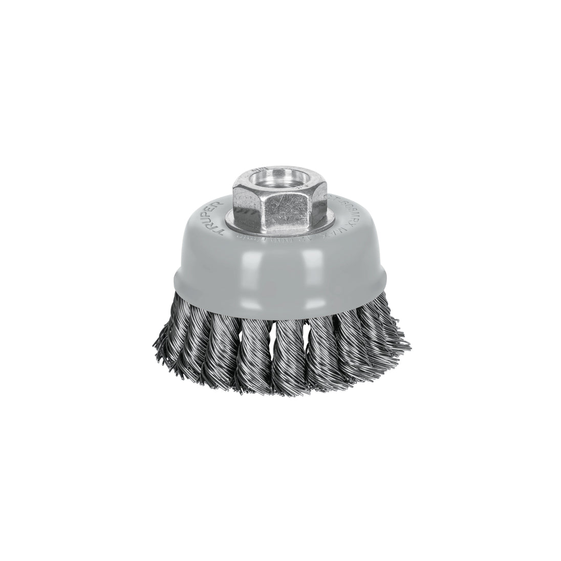 CT-608MRX Carda copa 3" alambre trenzado grueso, Multi-rosca, Truper