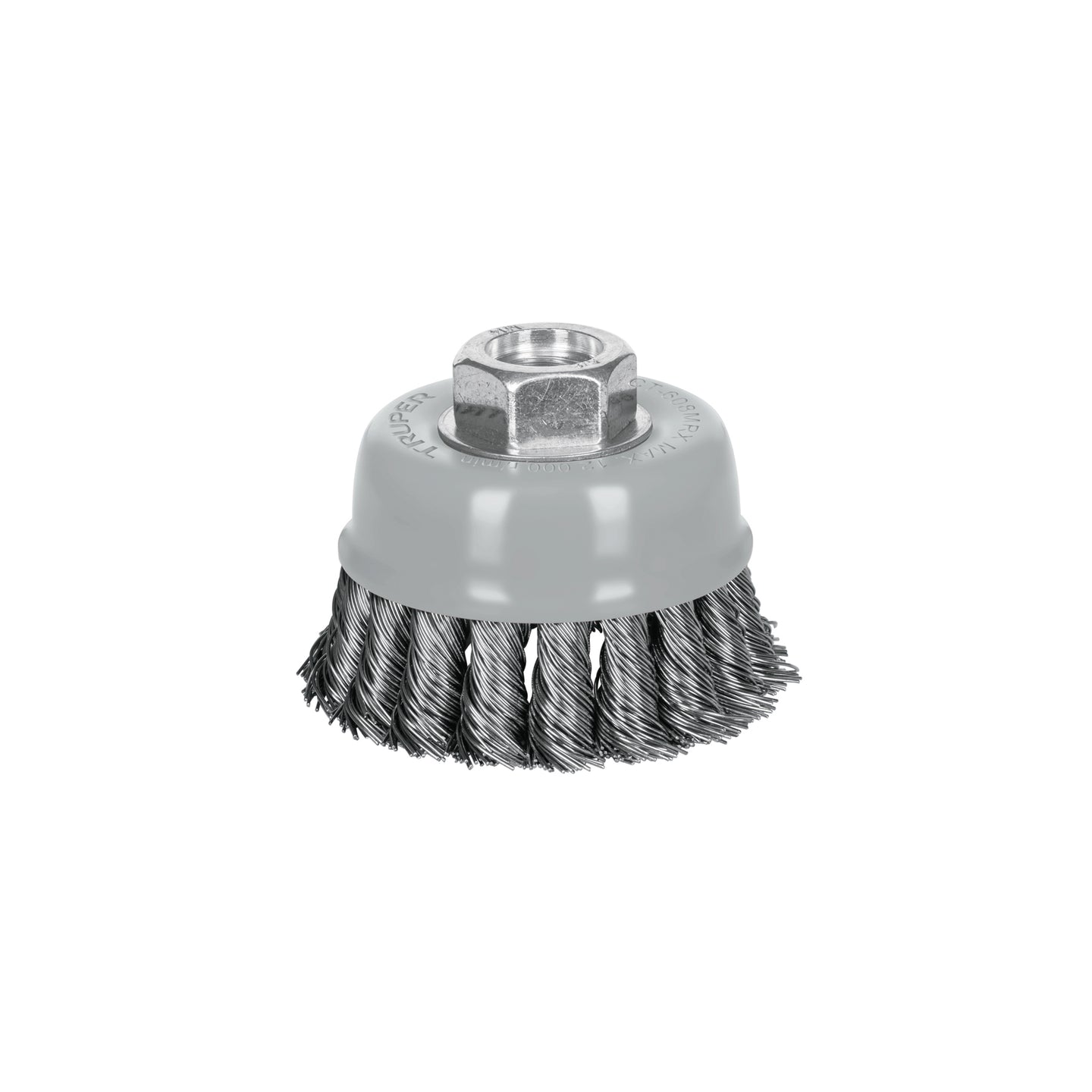 CT-608MRX Carda copa 3" alambre trenzado grueso, Multi-rosca, Truper
