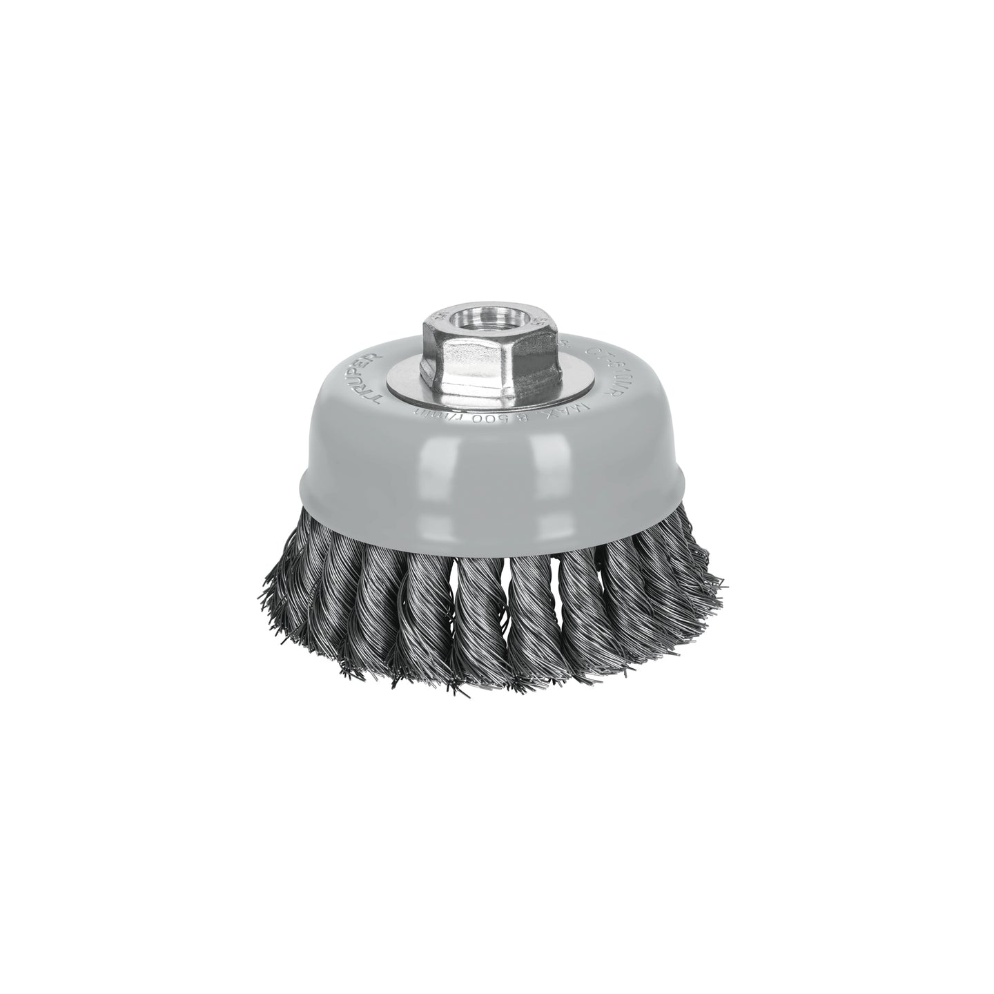 CT-610MR Carda copa 4" alambre trenzado fino, Multi-rosca, Truper