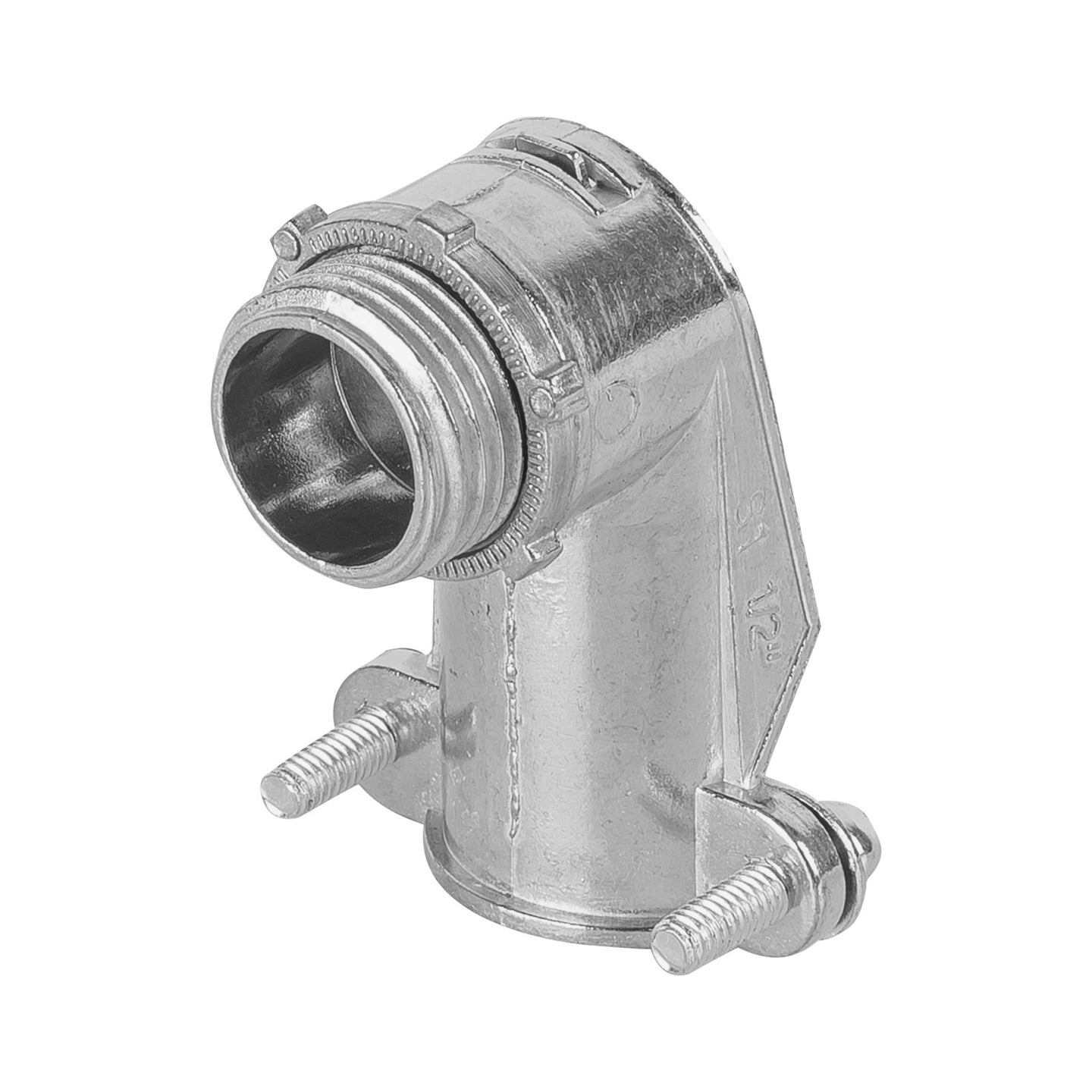 CTF-1/2C Conector curvo 1/2" para tubo flexible metálico, VOLTECK