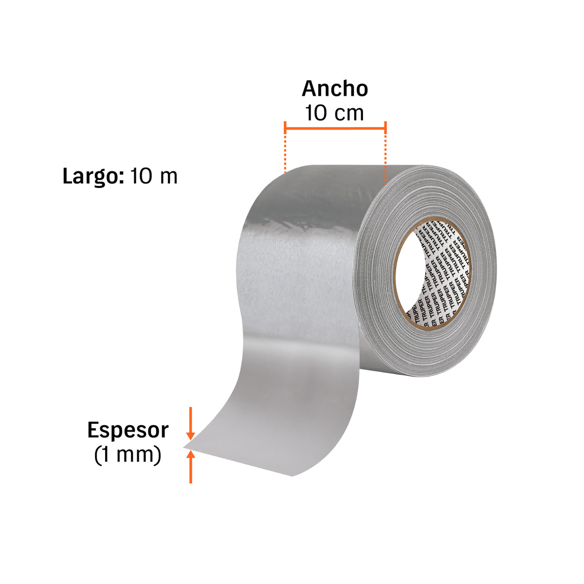 Cinta Aluminio Butílico Truper CTG-10 10m | Repara Goteras