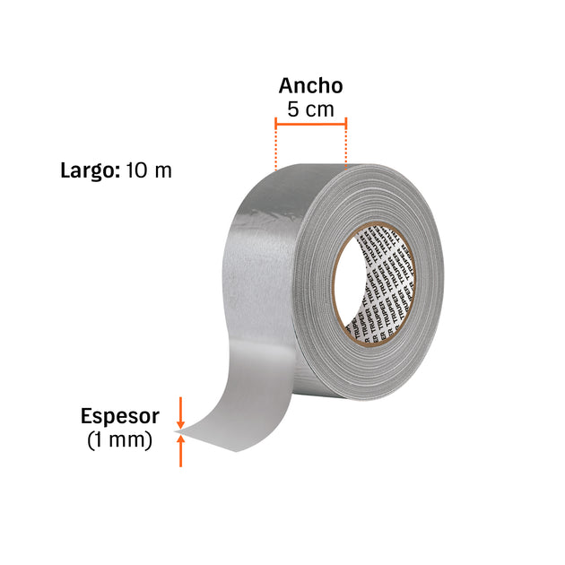 Cinta Aluminio Butílico Truper CTG-5 5cm x 10m | Repara Goteras