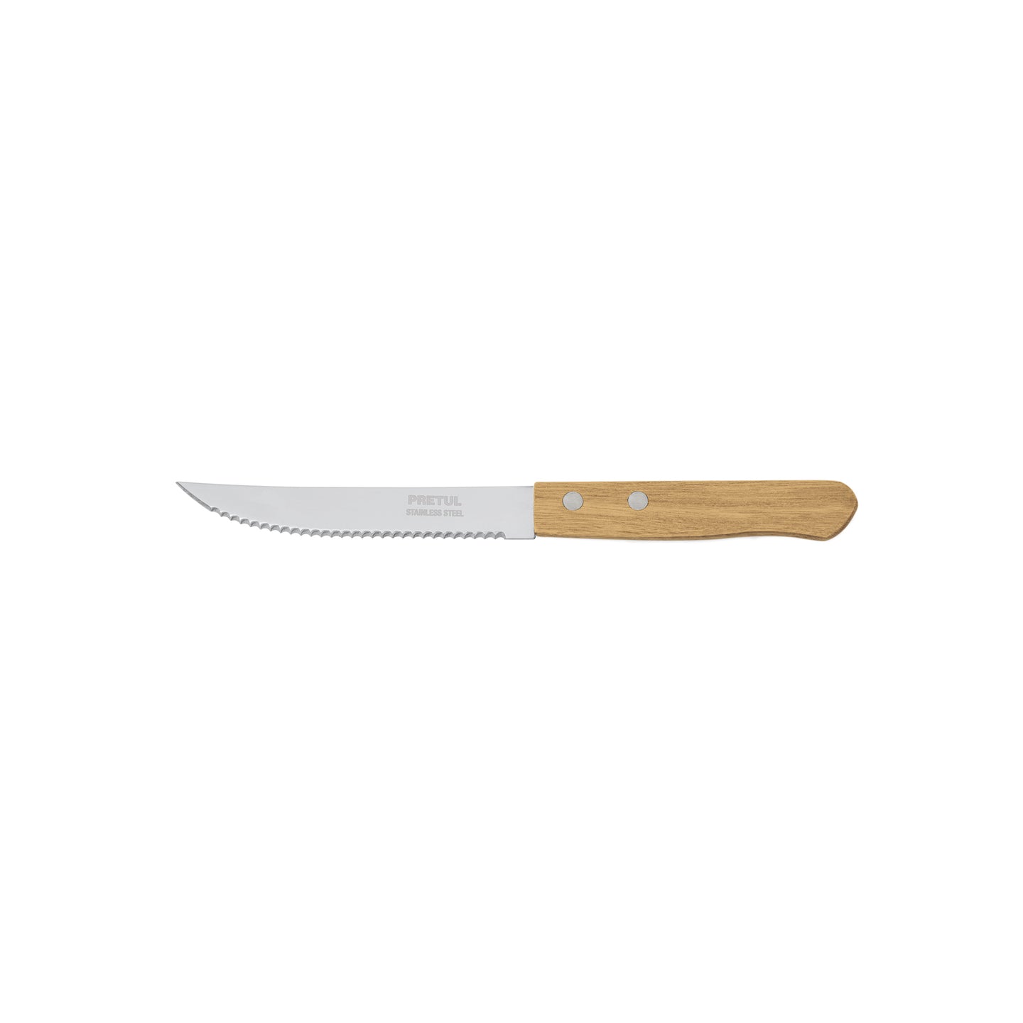 CUCH-M52 Cuchillo con sierra para asado 5" mango de madera, Pretul