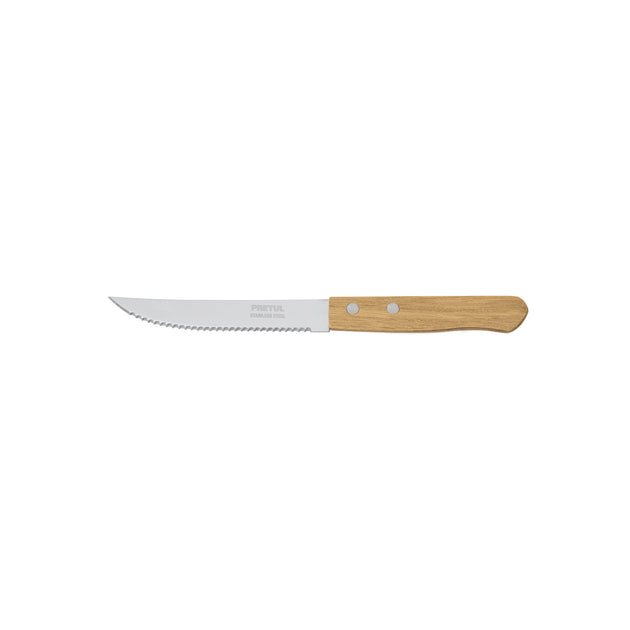 CUCH-M52 Cuchillo con sierra para asado 5" mango de madera, Pretul