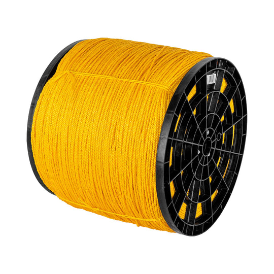 CUE-04K Kilo de cuerda amarilla de polipropileno 4mm, carrete 20 kg