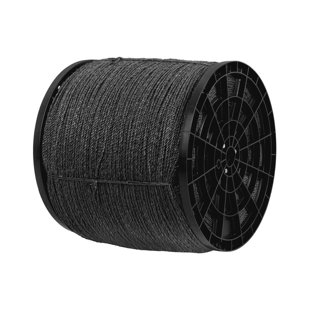 CUE-04NK Kilo de cuerda negra de polipropileno 4 mm, carrete 20kg
