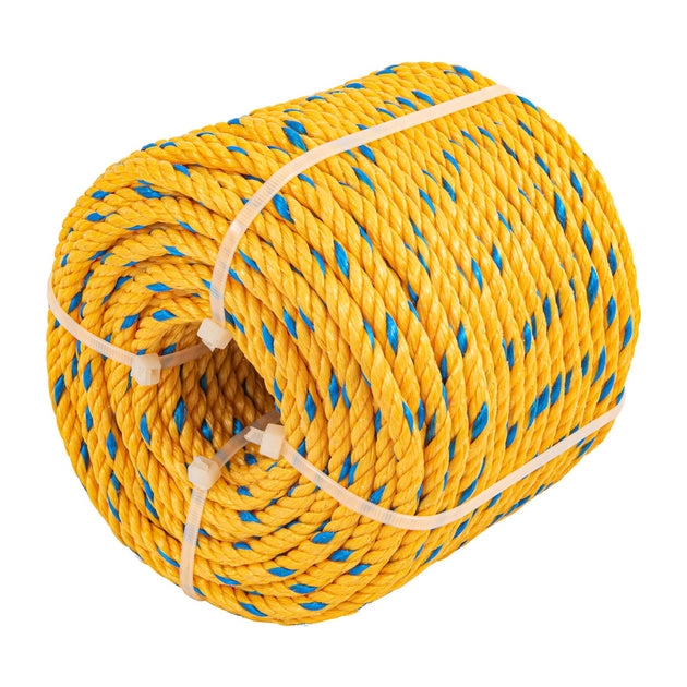 CUE-061M Metro de cuerda amarilla de polipropileno 6 mm, rollo 46m
