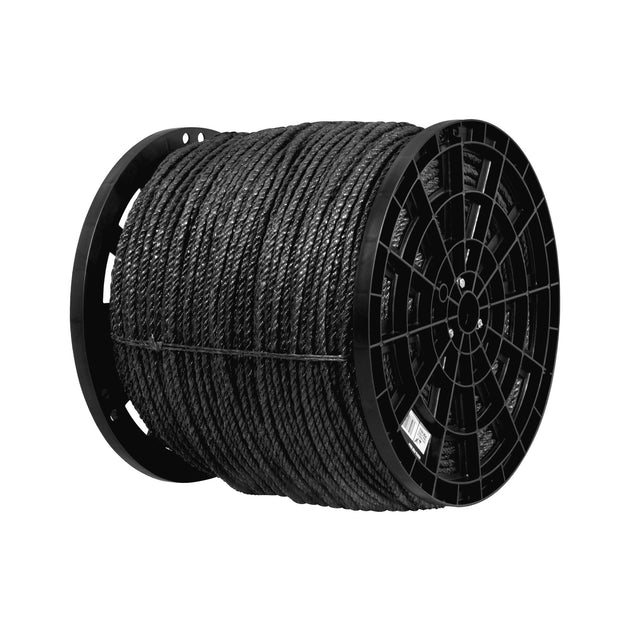 CUE-08NK Kilo de cuerda negra de polipropileno 8 mm, carrete 20kg
