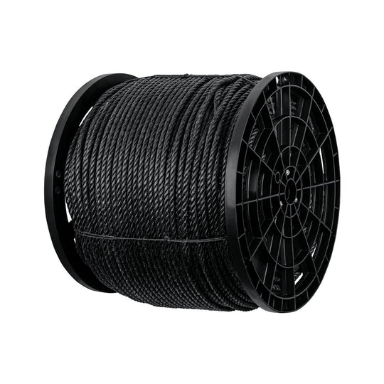 CUE-10NK Kilo de cuerda negra de polipropileno 10 mm, carrete 20kg