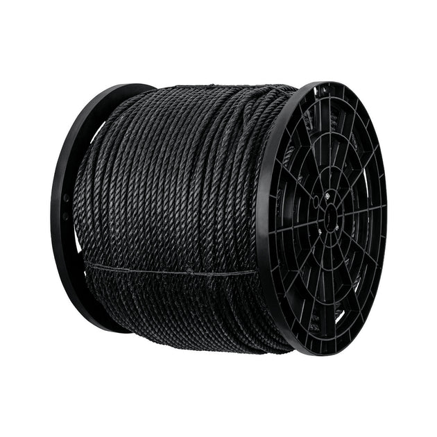 CUE-10NK Kilo de cuerda negra de polipropileno 10 mm, carrete 20kg
