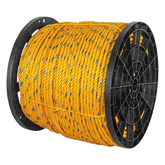 CUE-11M Metro de cuerda amarilla de polipropileno 11mm, carrete 360m
