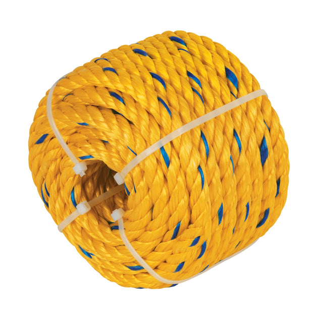 CUE-131K Kilo de cuerda amarilla de polipropileno 13 mm, rollo 1kg