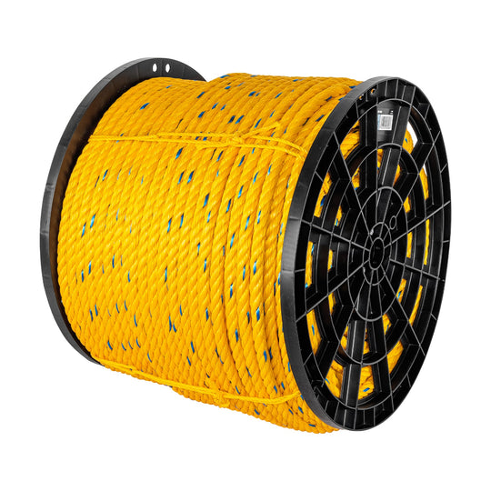 CUE-16K Kilo de cuerda amarilla de polipropileno 16mm, carrete 30kg