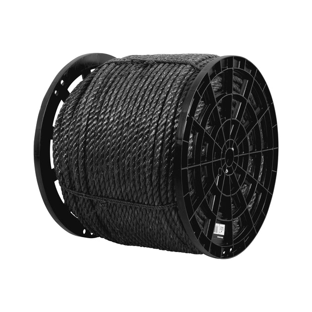 CUE-16NK Kilo de cuerda negra de polipropileno 16 mm, carrete 30kg
