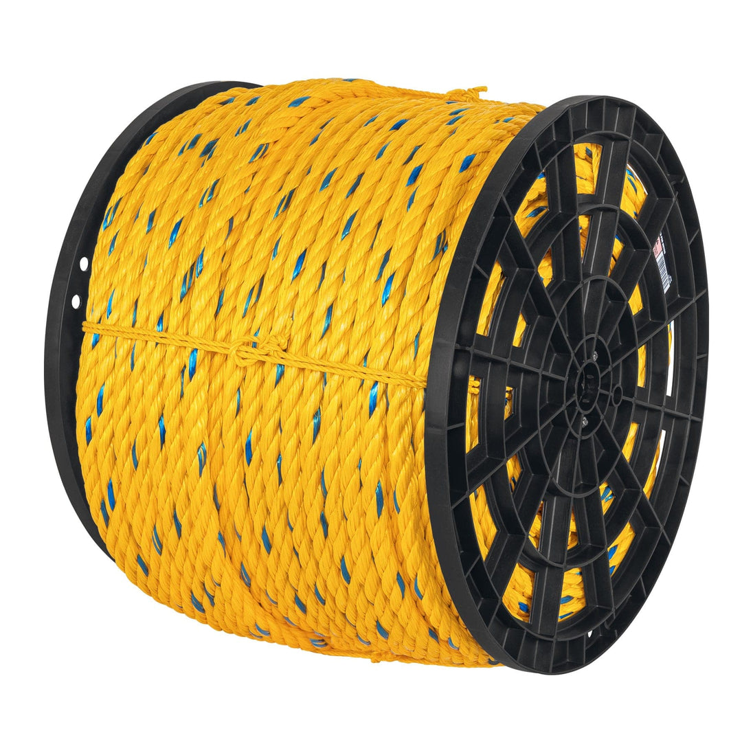 CUE-19M Metro de cuerda amarilla de polipropileno 19mm, carrete 198m