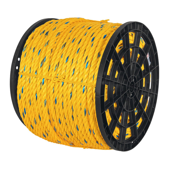CUE-19M Metro de cuerda amarilla de polipropileno 19mm, carrete 198m