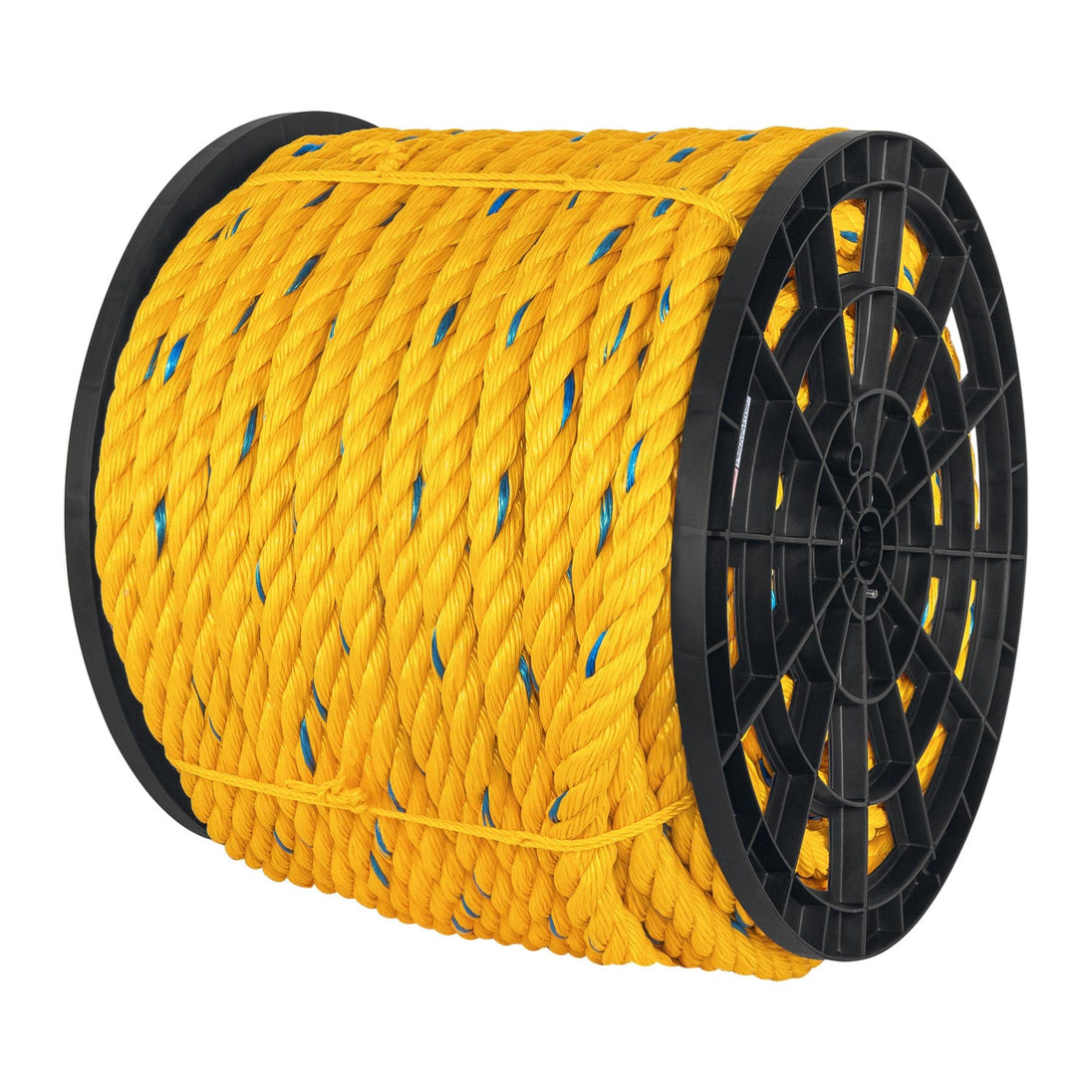 CUE-25M Metro de cuerda amarilla de polipropileno 25mm, carrete 102m