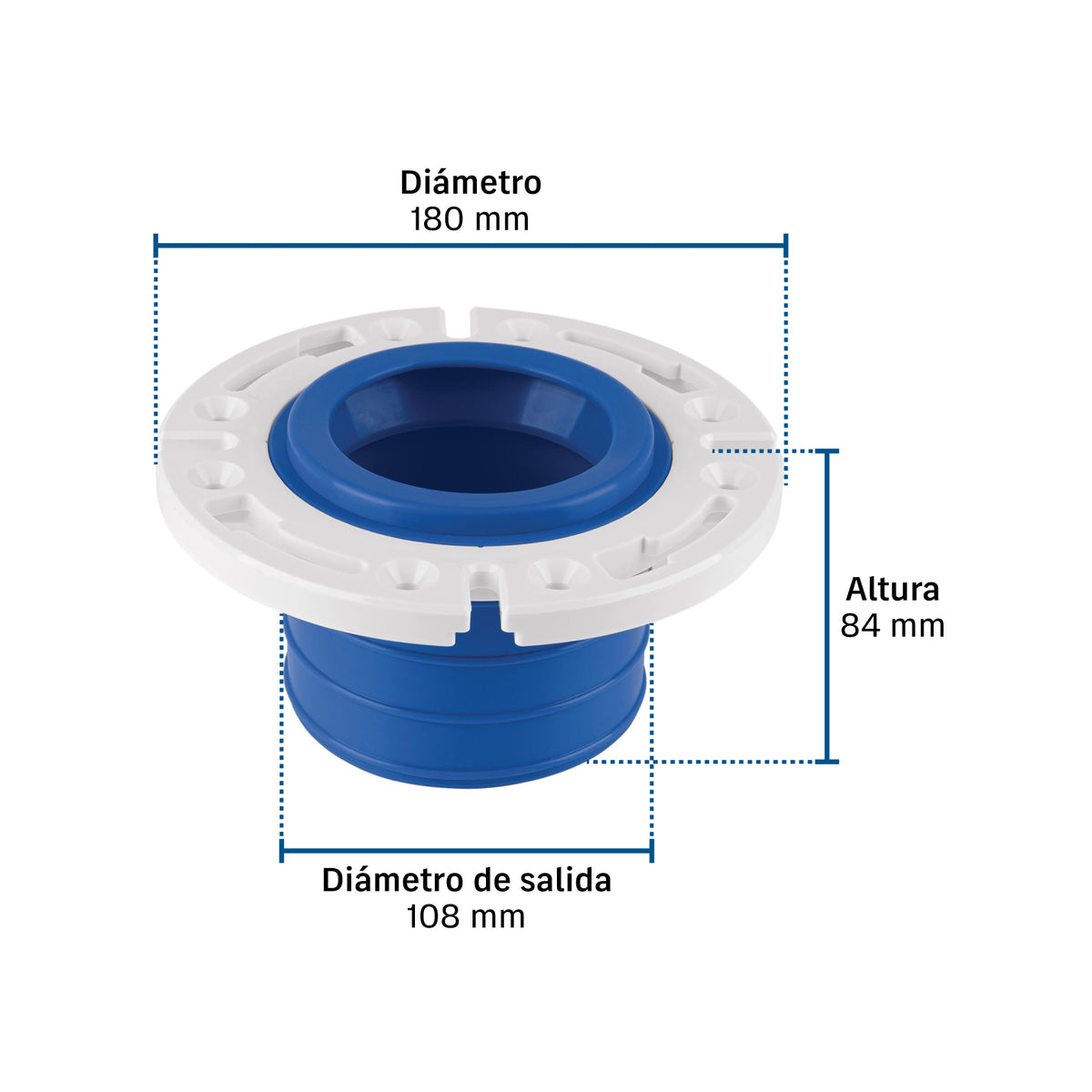 Brida Offset Foset CUF-WC 4" PVC | Corrige Desfasamiento 1"