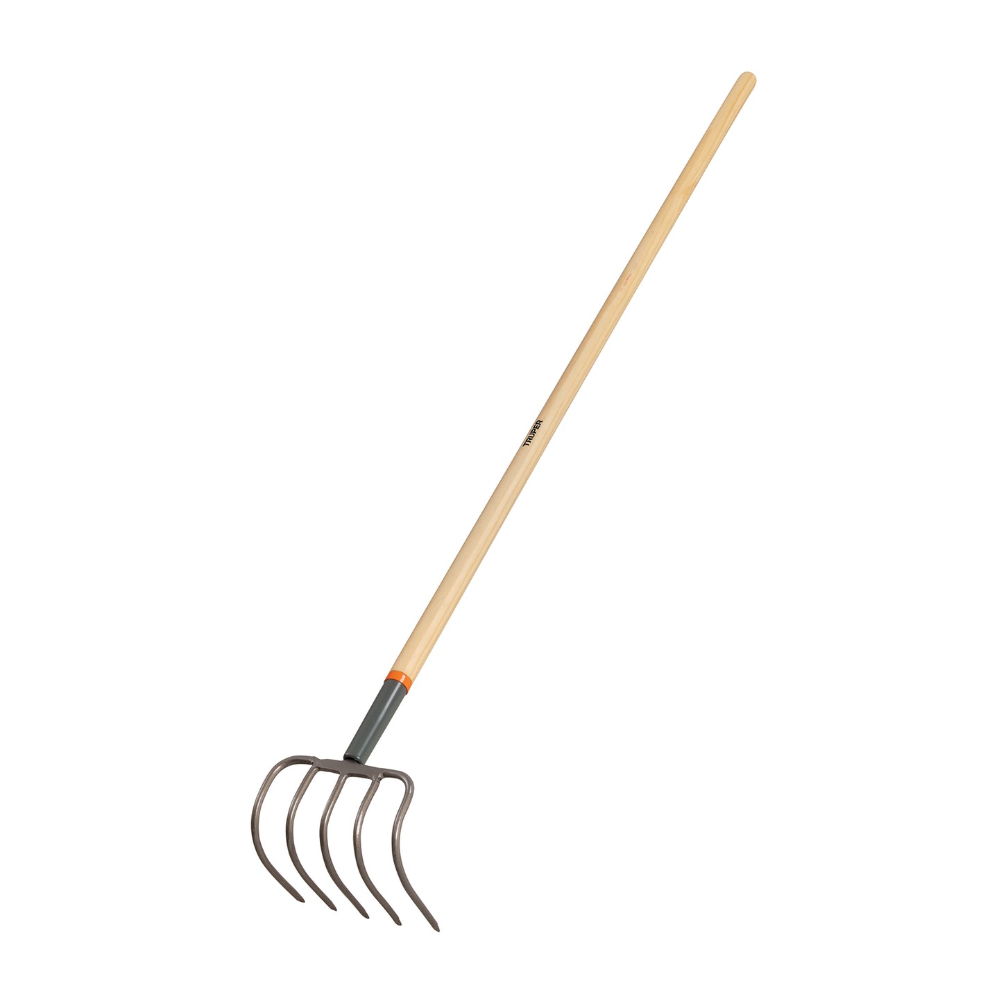 CUL-5 Cultivador forjado, 5 dientes, mango de madera 60", TRUPER
