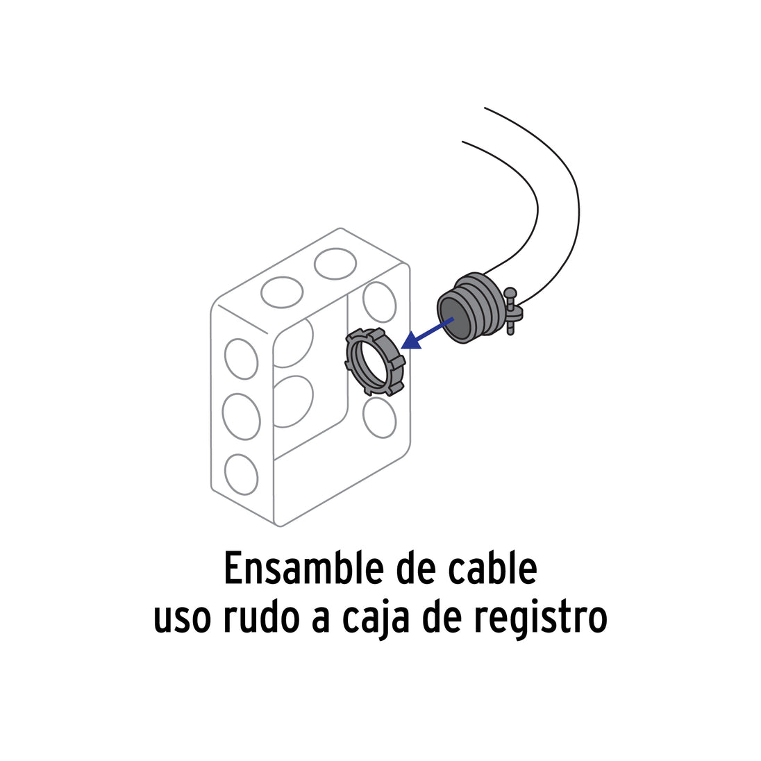 Conector Recto Conduit 1" NPSM Metálico Volteck CUR-1R | Uso Rudo