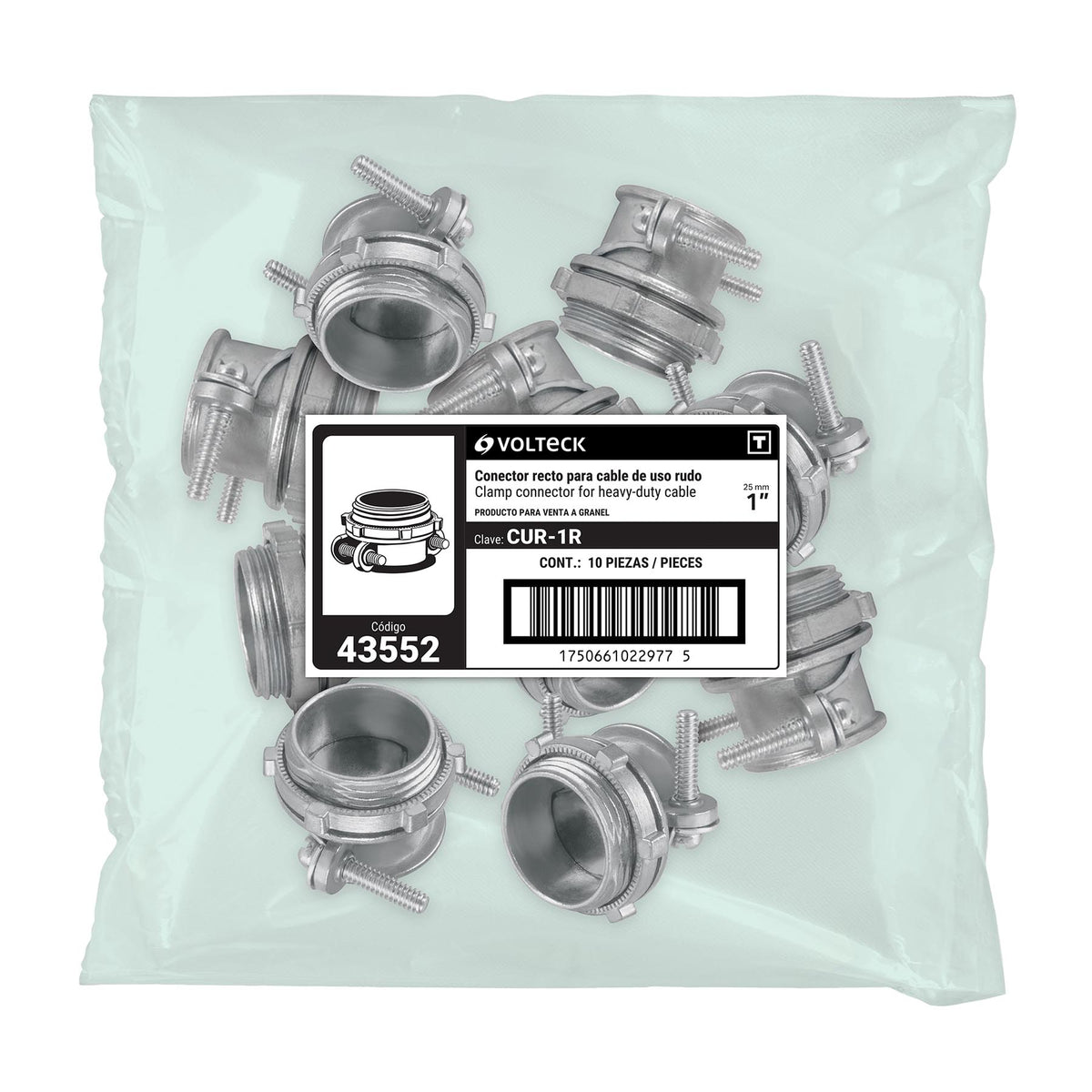 Conector Recto Conduit 1" NPSM Metálico Volteck CUR-1R | Uso Rudo