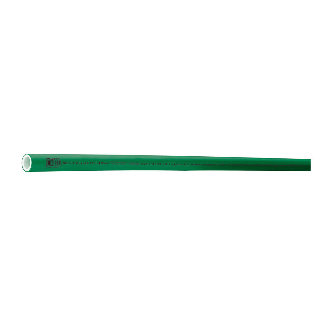 CV-001 Tubo de 20mm (1/2") PPR hidráulico, 4m, 0.5kg, FOSET