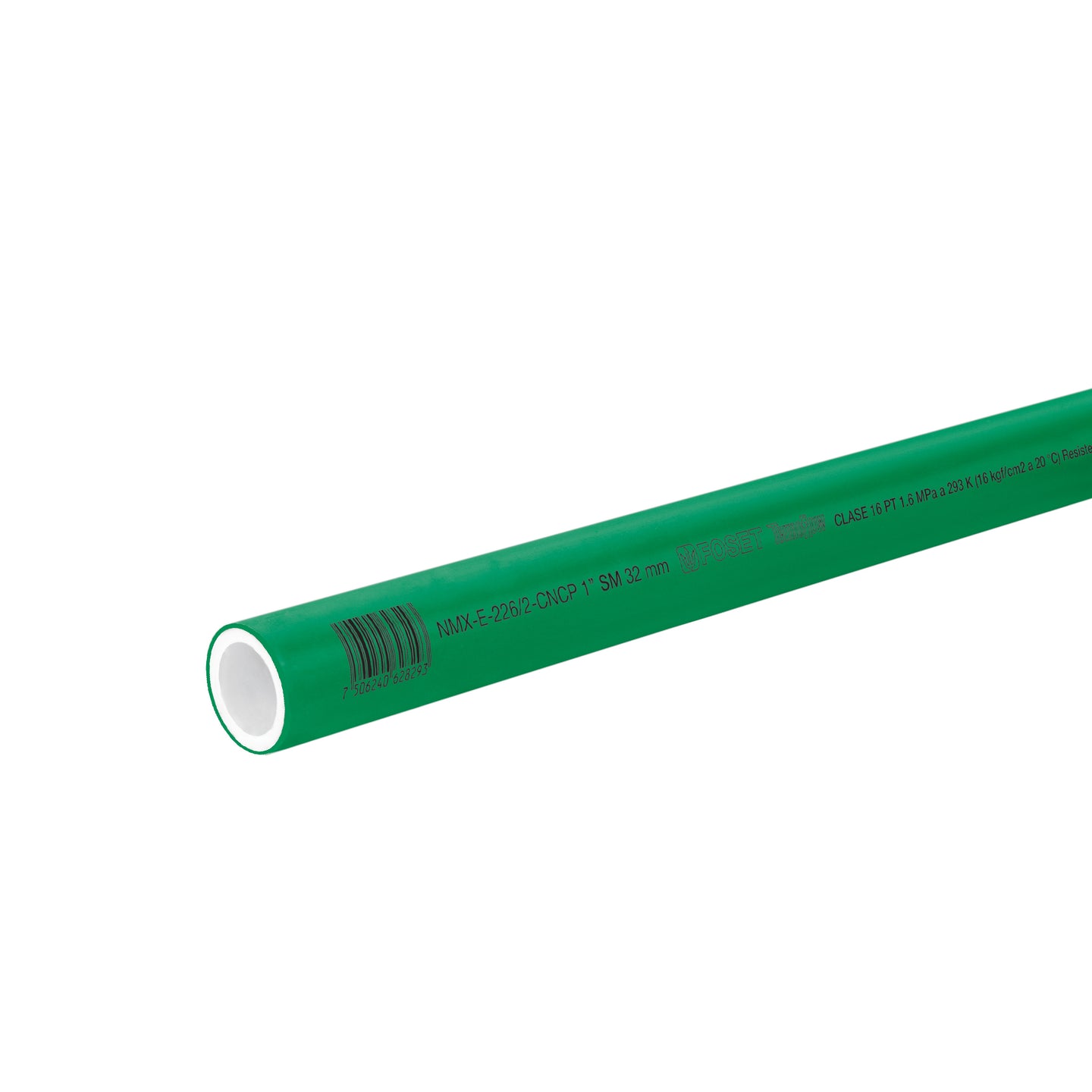 CV-003 Tubo de 32mm (1") PPR hidráulico, 4m, 1.4kg, FOSET